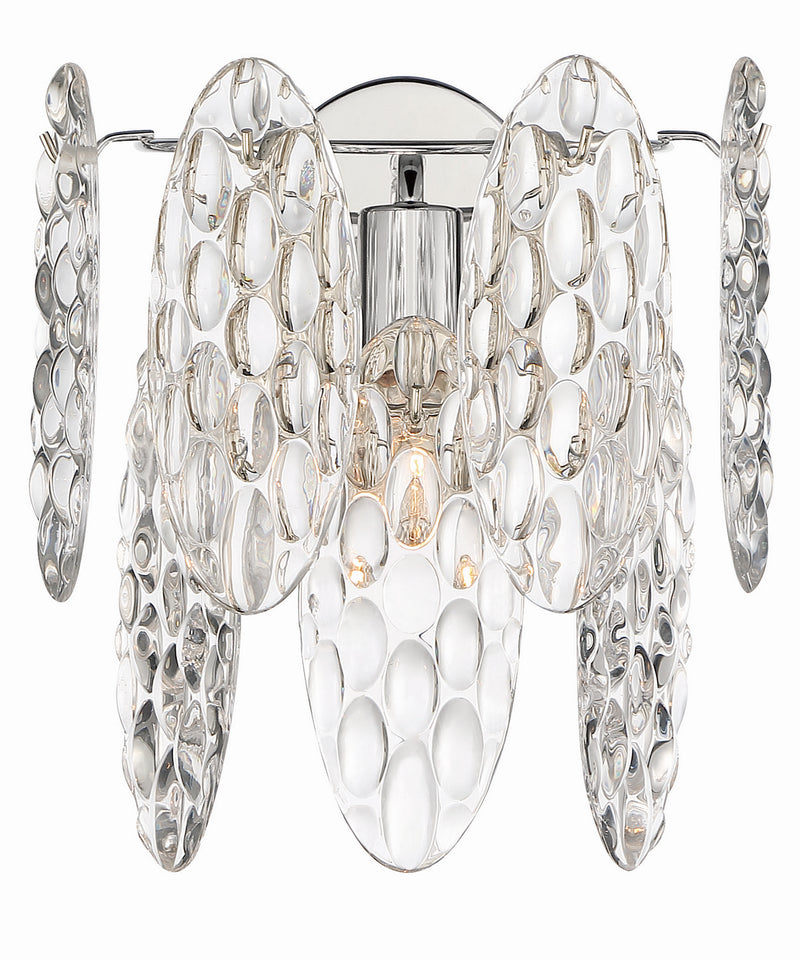 Minka-Lavery 2483-613 One Light Wall Sconce, Polished Nickel