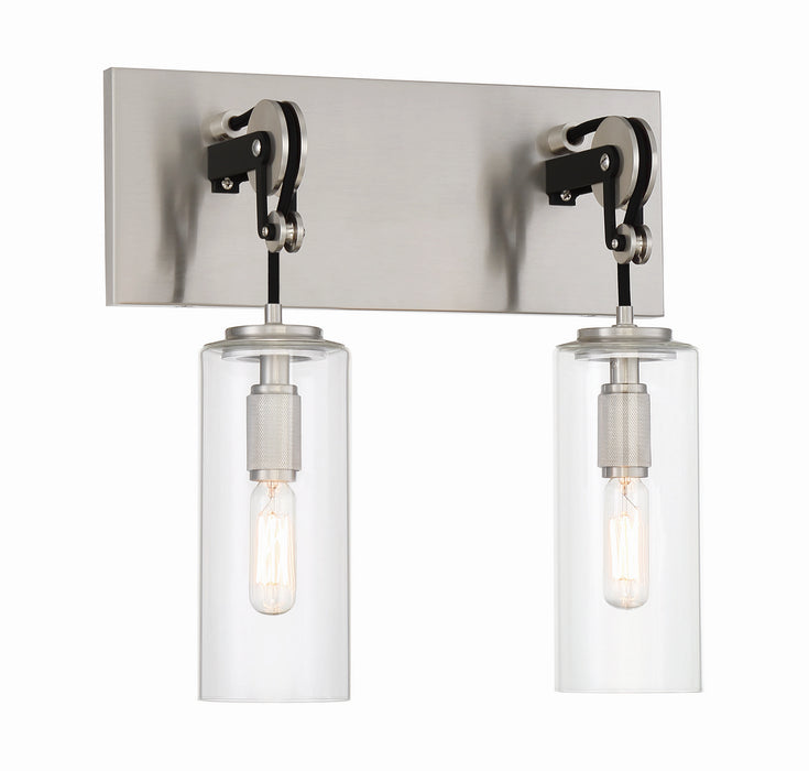 Minka-Lavery 2892-691 Two Light Bath, Coal With Brushed Nickel