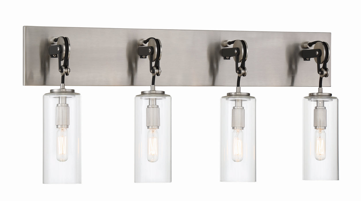 Minka-Lavery 2894-691 Four Light Bath, Coal With Brushed Nickel