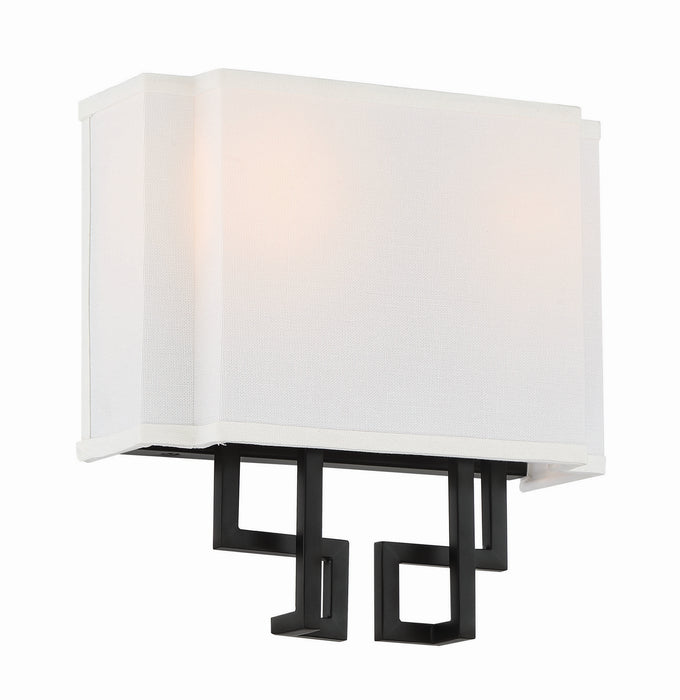 Minka-Lavery 2952-572 Two Light Wall Sconce, Coal W/Polished Nickel Highlig