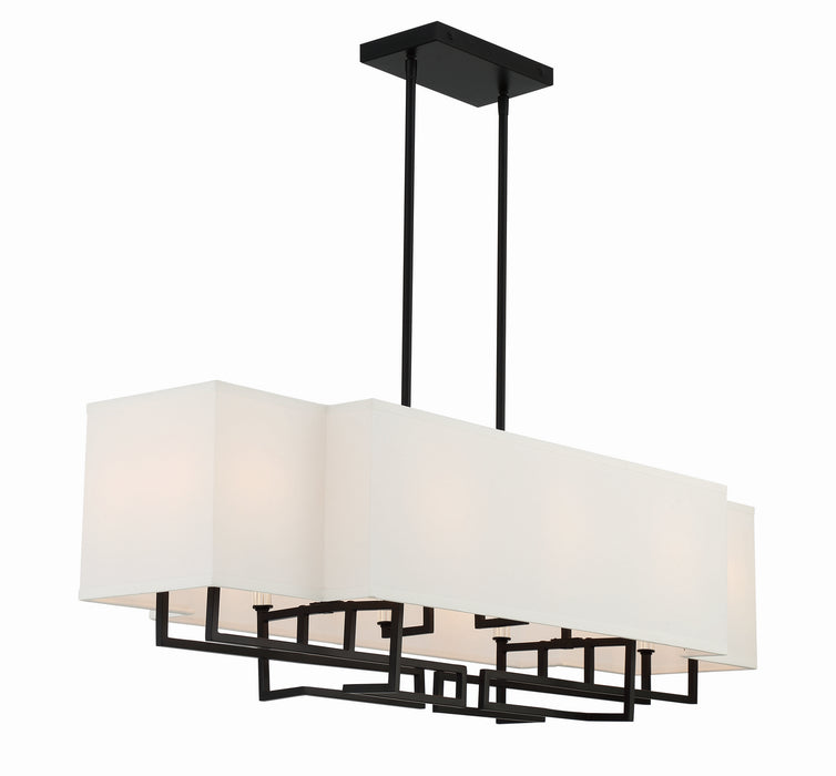 Minka-Lavery 2959-572 Ten Light Island Pendant, Coal W/Polished Nickel Highlig