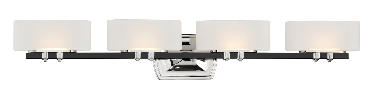 Minka-Lavery 3014-572-L LED Bath Light, Coal W/Polished Nickel Highlig