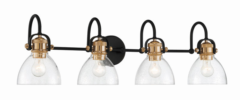Minka-Lavery 3364-416 Four Light Bath, Bronze W/Natural Brushed Brass