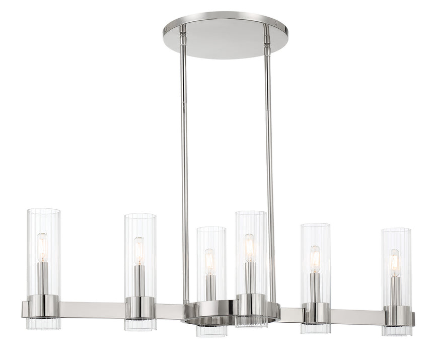 Minka-Lavery 3896-613 Six Light Island Pendant, Polished Nickel