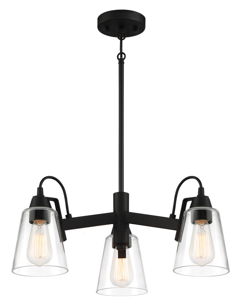 Minka-Lavery 3993-66A Three Light Chandelier, Coal