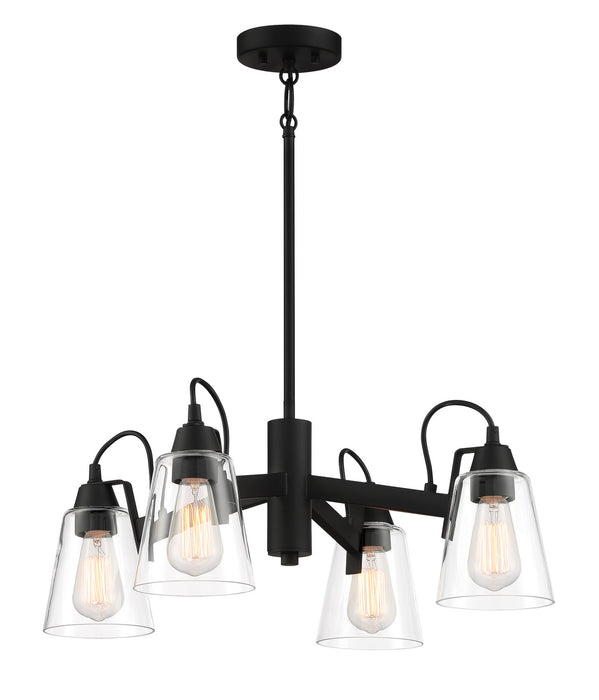 Minka-Lavery 3994-66A Four Light Chandelier, Coal