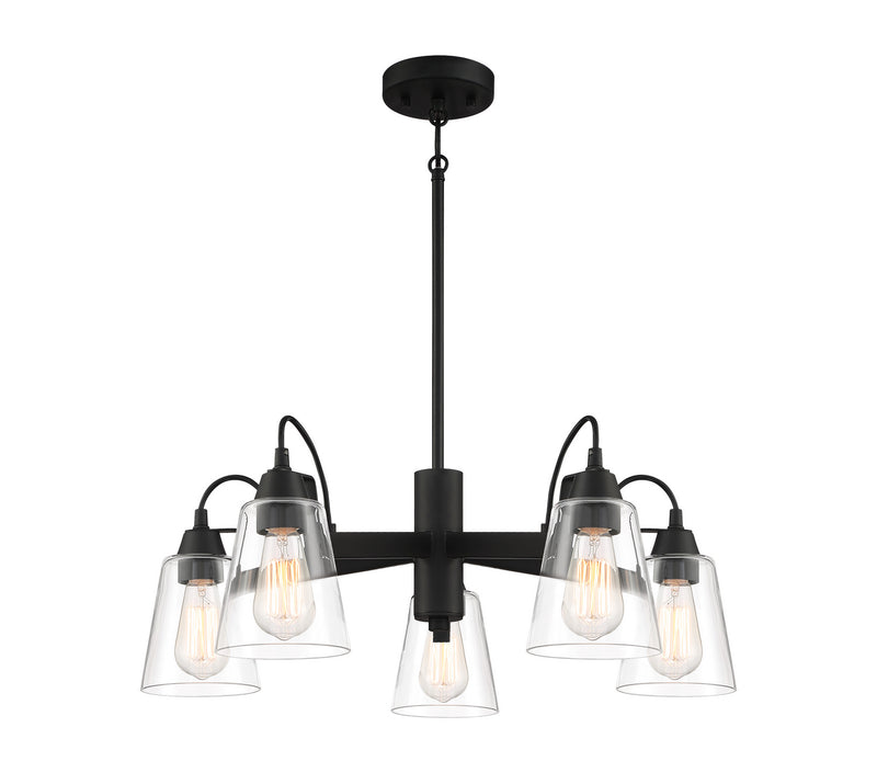 Minka-Lavery 3995-66A Five Light Chandelier, Coal
