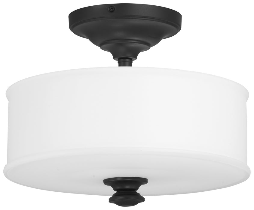 Minka-Lavery 4172-66A Two Light Semi Flush Mount, Coal