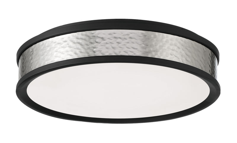 Minka-Lavery 717-2-691-L LED Flush Mount, Coal With Brushed Nickel
