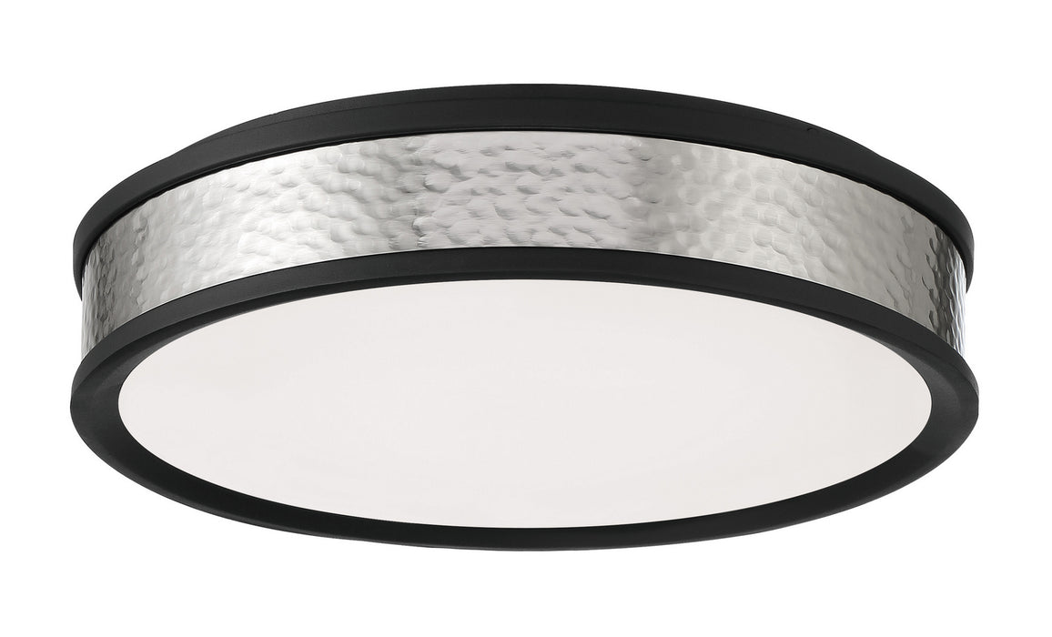 Minka-Lavery 717-2-691-L LED Flush Mount, Coal With Brushed Nickel