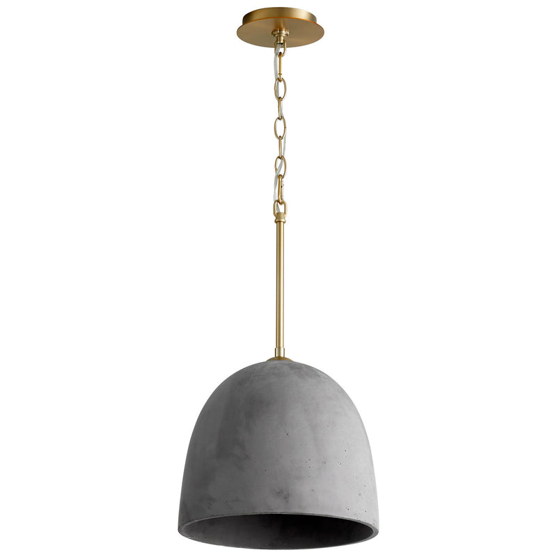 Quorum 3-641-1540 LED Pendant, Aged Brass|Dark Gray