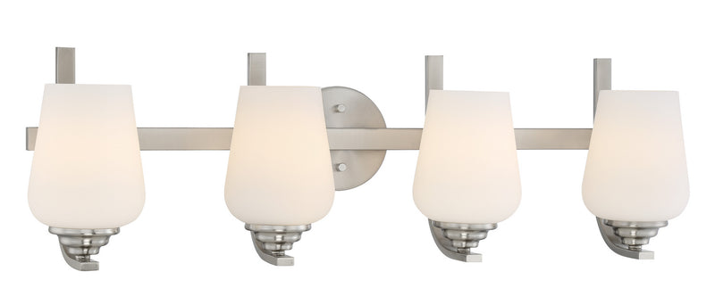 Minka-Lavery 1924-84 Four Light Bath, Brushed Nickel