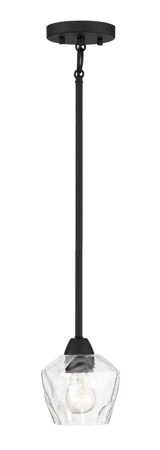 Minka-Lavery 2171-66A One Light Pendant / Semi Flush, Coal
