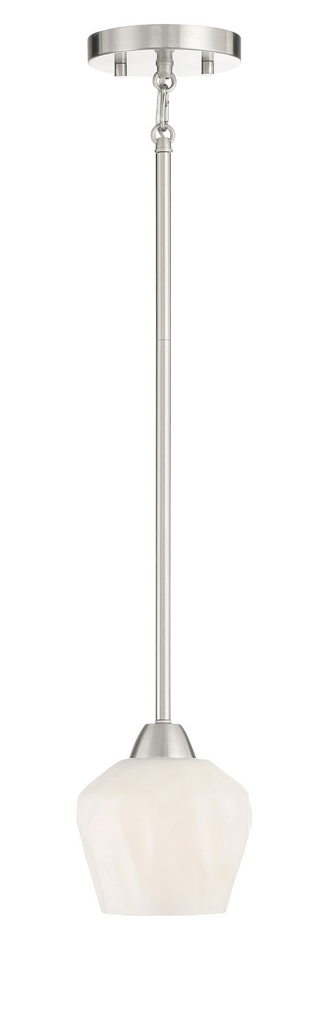 Minka-Lavery 2171-84 One Light Pendant / Semi Flush, Brushed Nickel