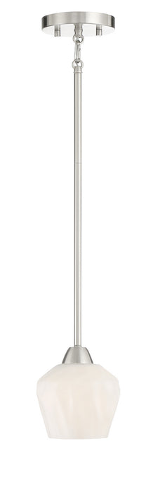 Minka-Lavery 2171-84 One Light Pendant / Semi Flush, Brushed Nickel