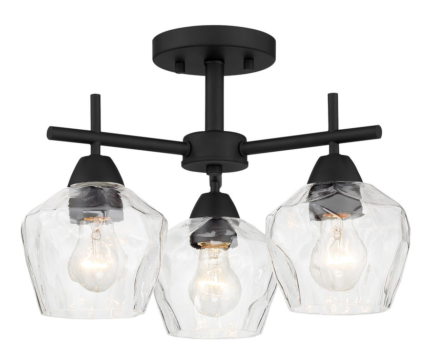 Minka-Lavery 2172-66A Three Light Semi Flush / Chandelier, Coal