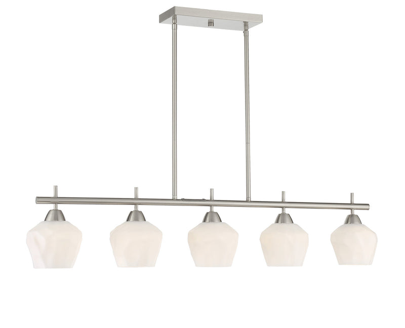 Minka-Lavery 2174-84 Five Light Island Pendant, Brushed Nickel (Open Box - Final Sale)