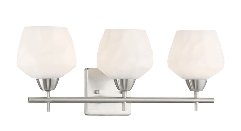 Minka-Lavery 3173-84 Three Light Bath, Brushed Nickel