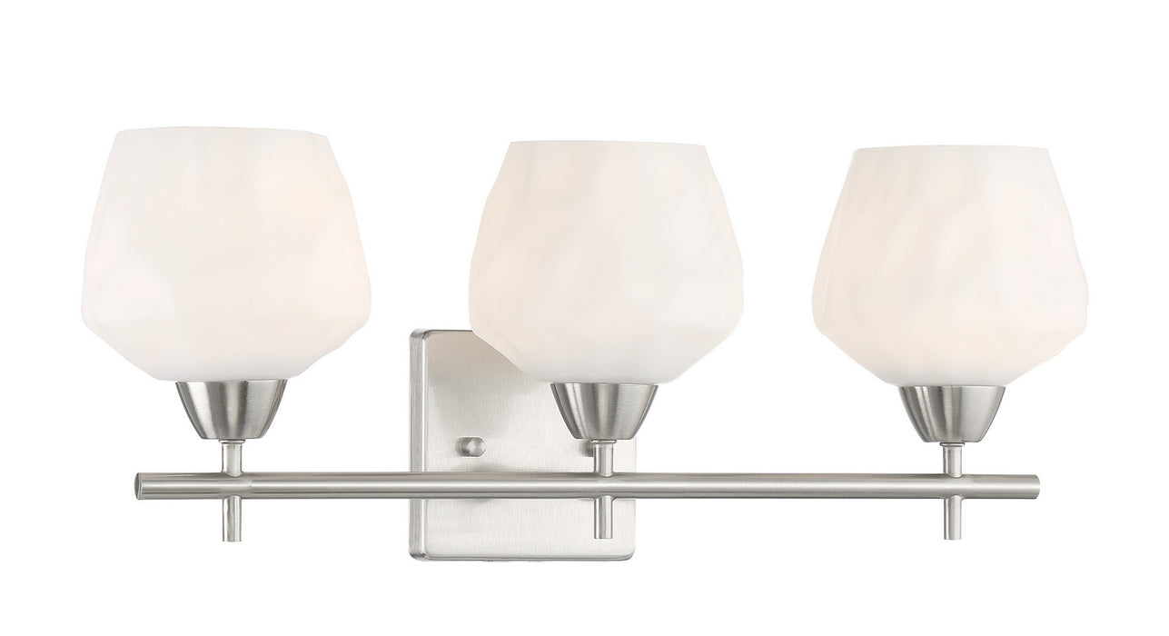 Minka-Lavery 3173-84 Three Light Bath, Brushed Nickel