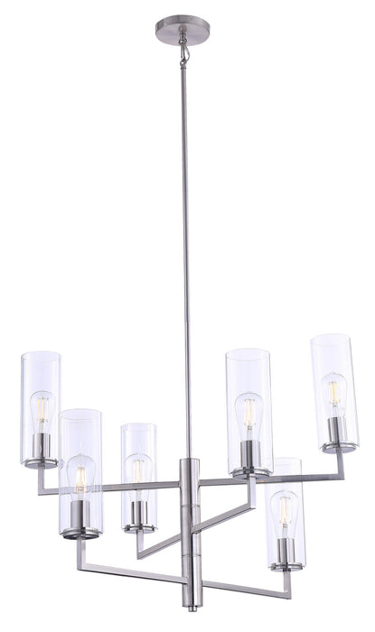 Minka-Lavery 4046-84 Six Light Chandelier, Brushed Nickel