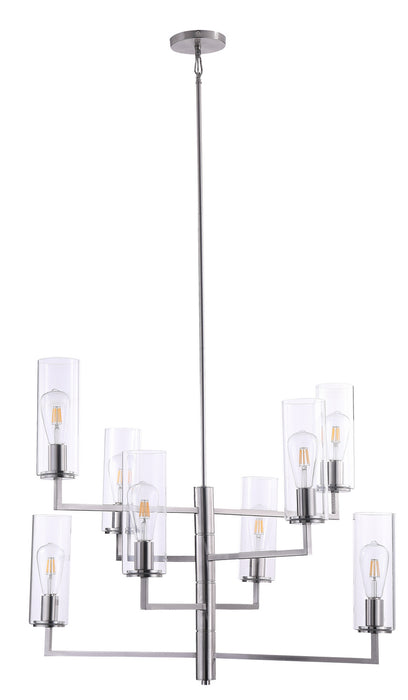 Minka-Lavery 4048-84 Eight Light Chandelier, Brushed Nickel