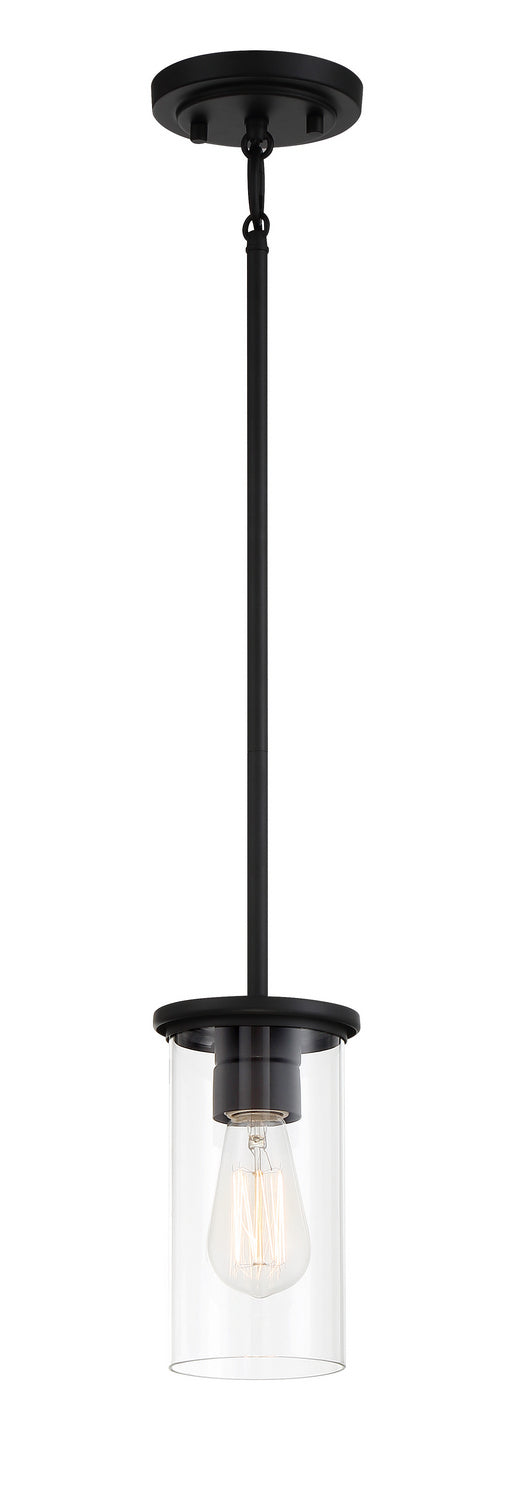 Minka-Lavery 4090-66A One Light Pendant / Semi Flush, Coal