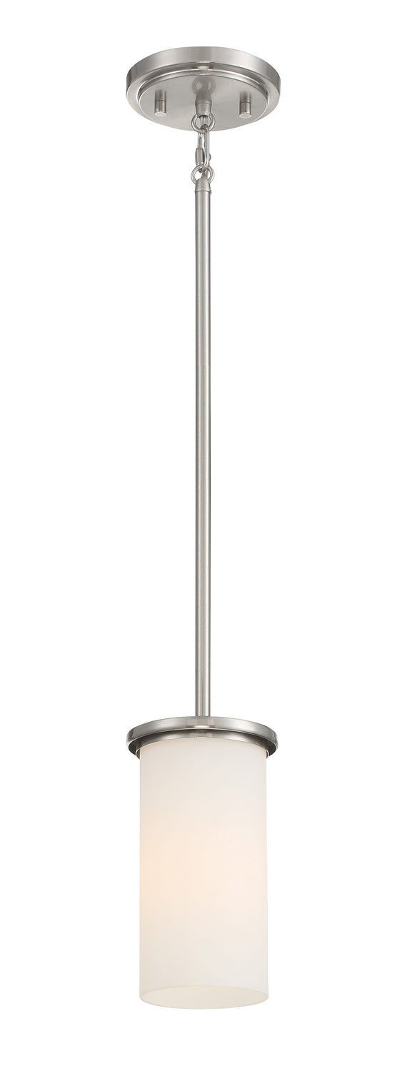 Minka-Lavery 4090-84 One Light Pendant / Semi Flush, Brushed Nickel