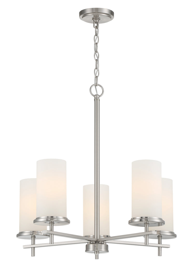 Minka-Lavery 4095-84 Five Light Chandelier, Brushed Nickel