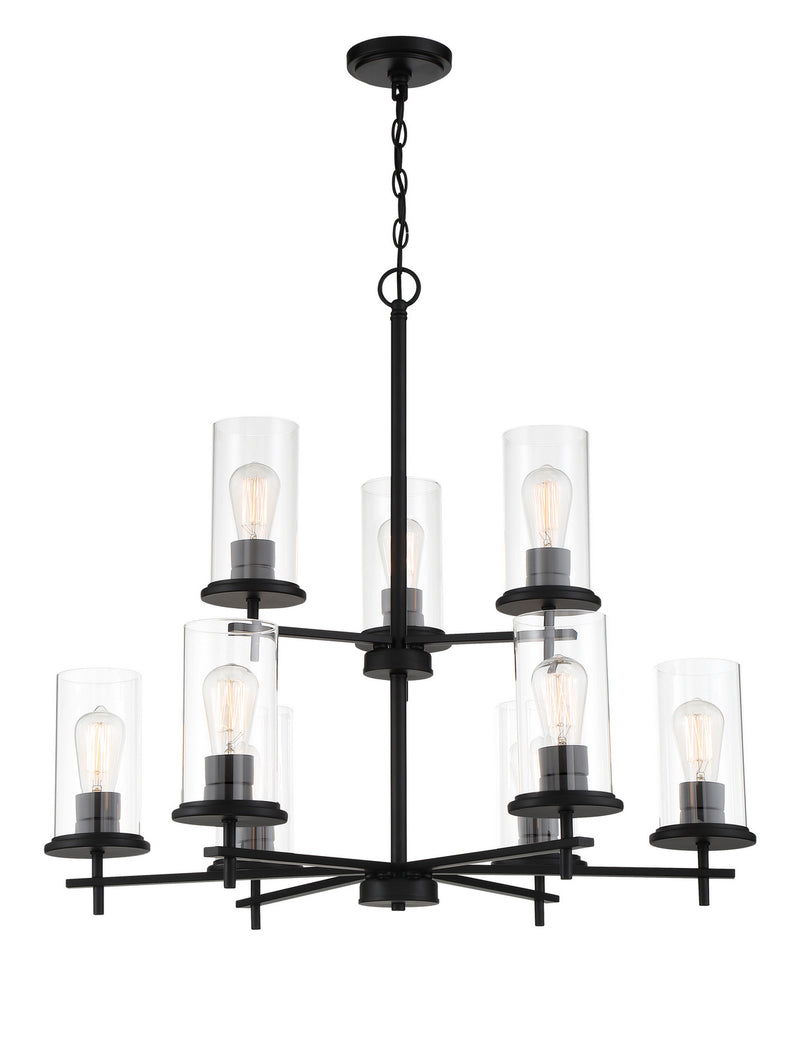 Minka-Lavery 4099-66A Nine Light Chandelier, Coal