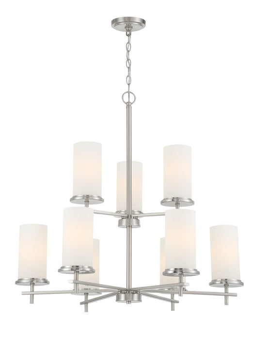 Minka-Lavery 4099-84 Nine Light Chandelier, Brushed Nickel