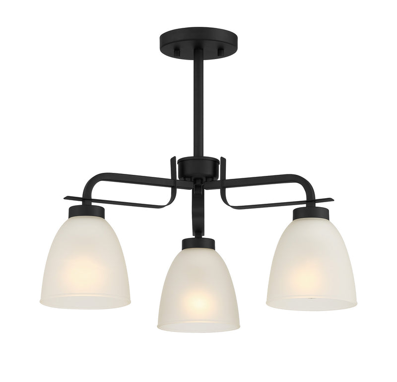 Minka-Lavery 4883-66A Three Light Semi Flush / Chandelier, Coal