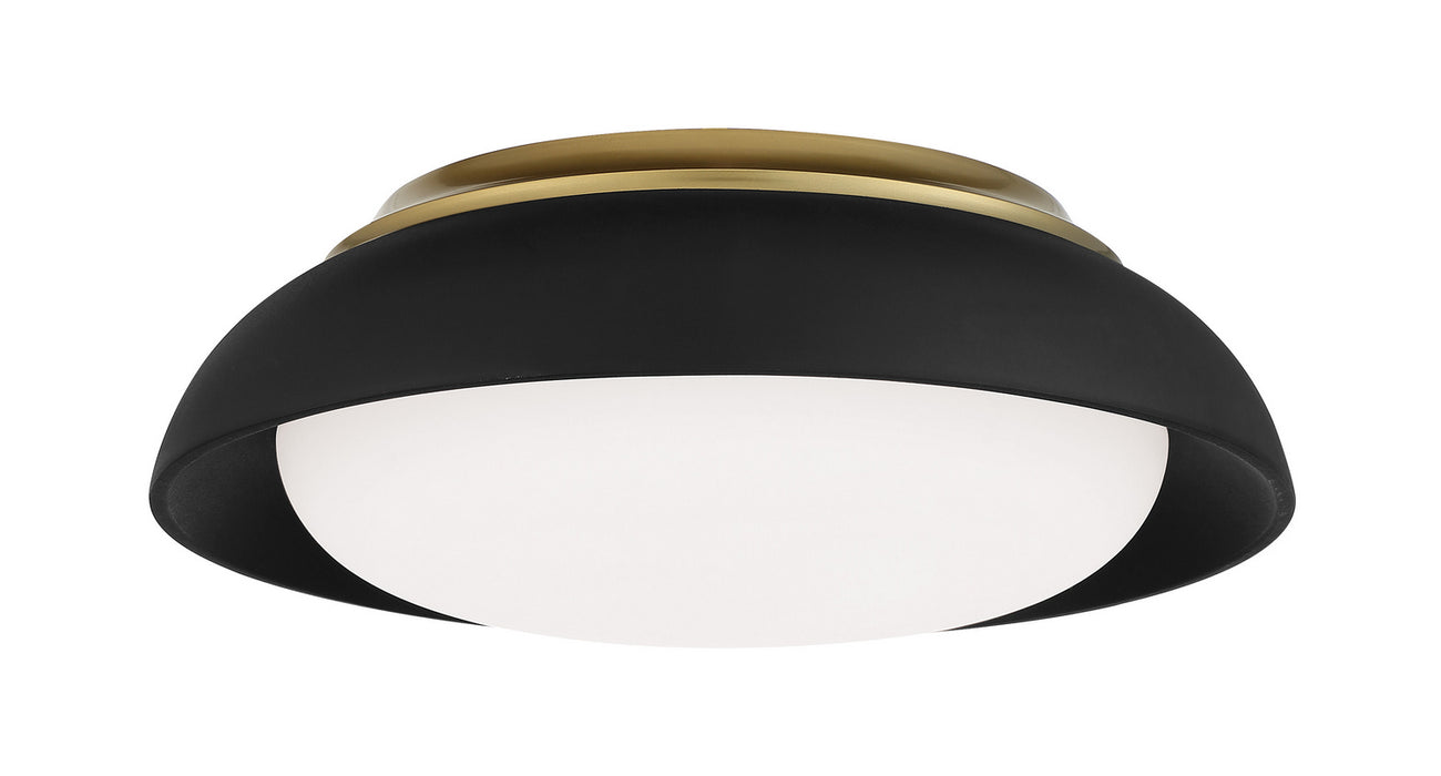 Minka-Lavery 719-661-L LED Flush Mount, Coal W/Honey Gold Highlight