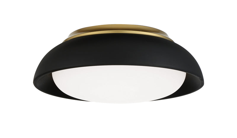 Minka-Lavery 718-661-L LED Flush Mount, Coal W/Honey Gold Highlight