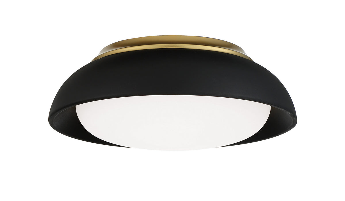 Minka-Lavery 718-661-L LED Flush Mount, Coal W/Honey Gold Highlight
