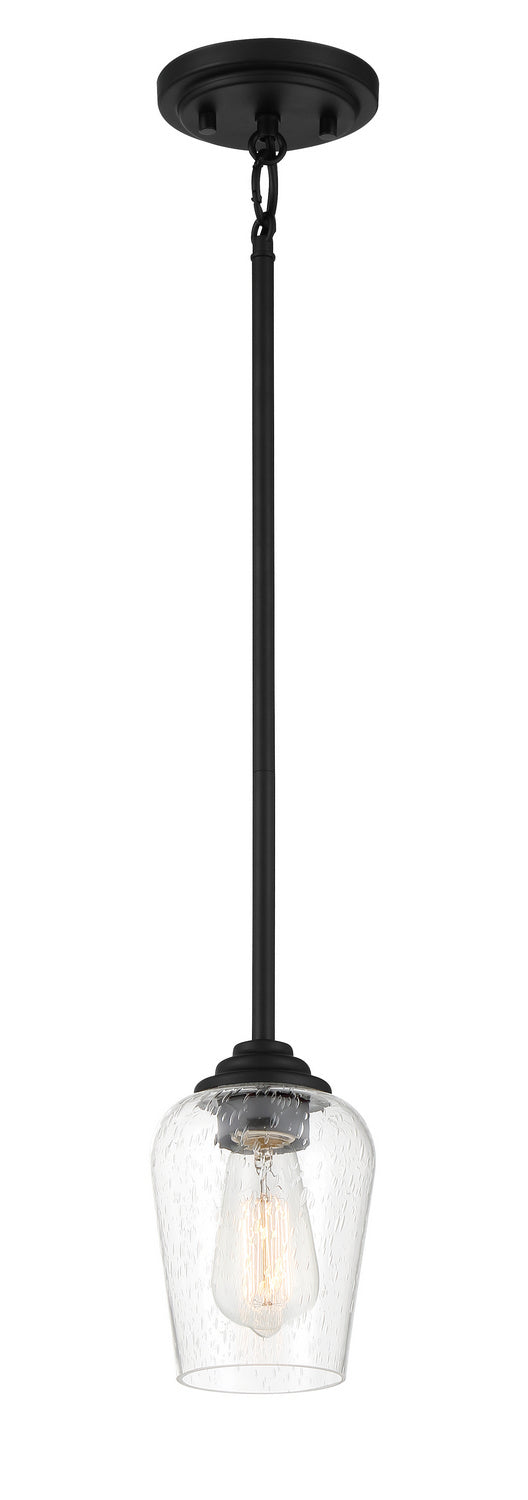 Minka-Lavery 4921-66A One Light Pendant / Semi Flush, Coal
