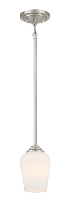 Minka-Lavery 4921-84 One Light Pendant / Semi Flush, Brushed Nickel