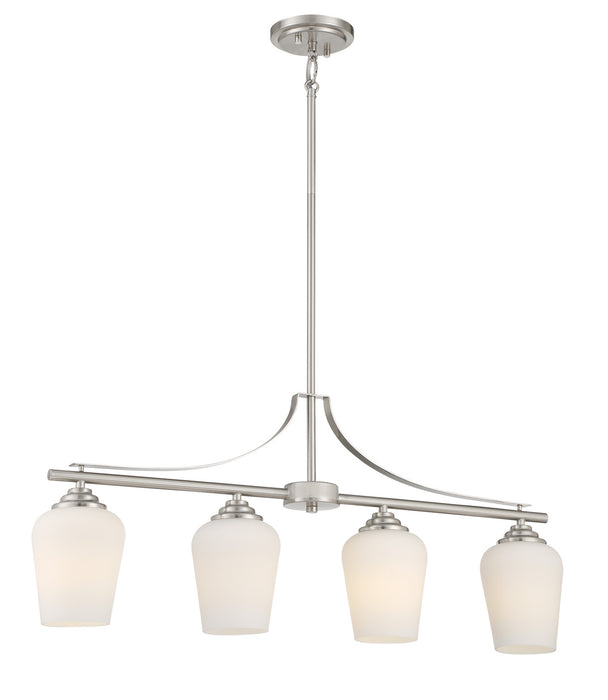 Minka-Lavery 4924-84 Four Light Island Pendant, Brushed Nickel