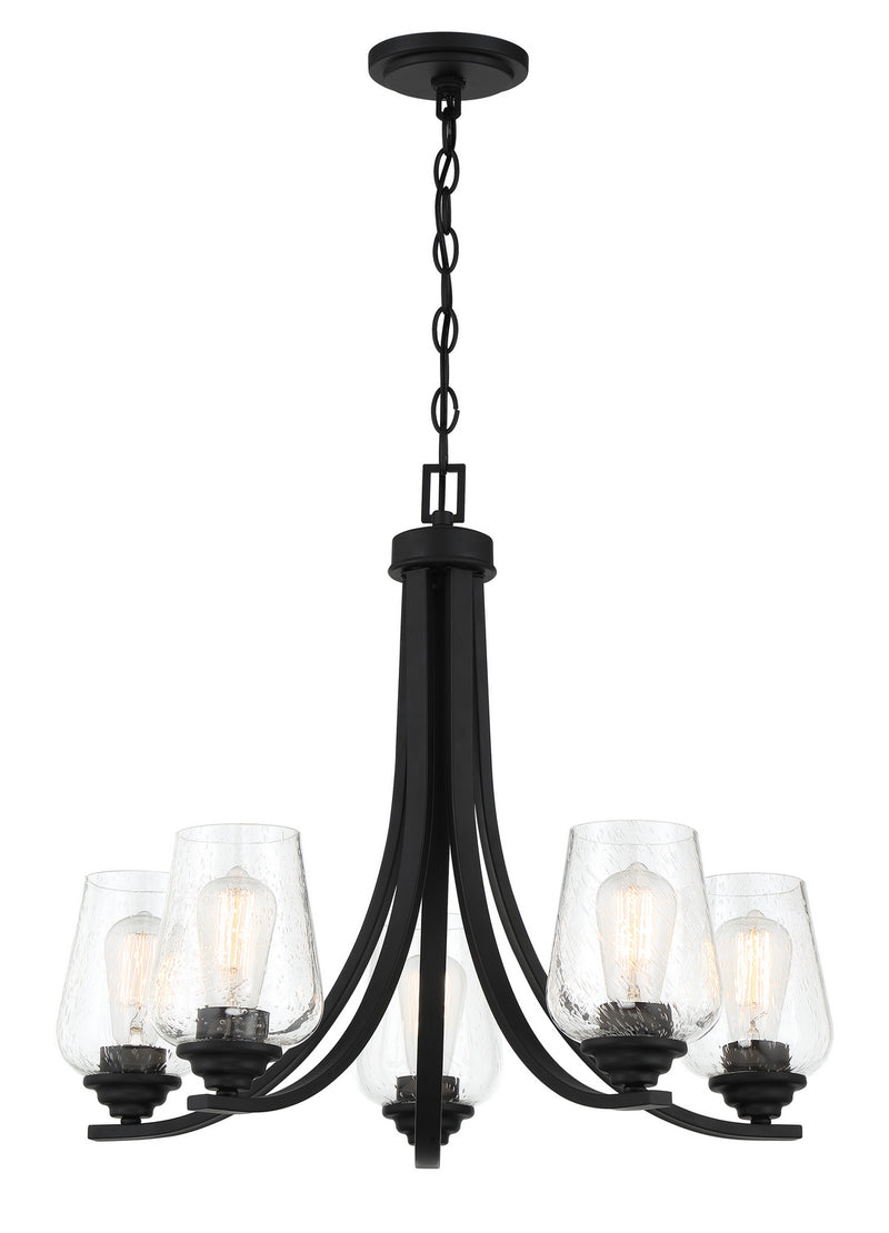 Minka-Lavery 4925-66A Five Light Chandelier, Coal