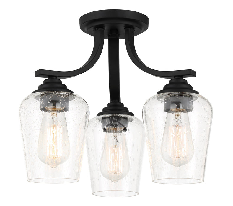 Minka-Lavery 4926-66A Three Light Semi Flush / Chandelier, Coal