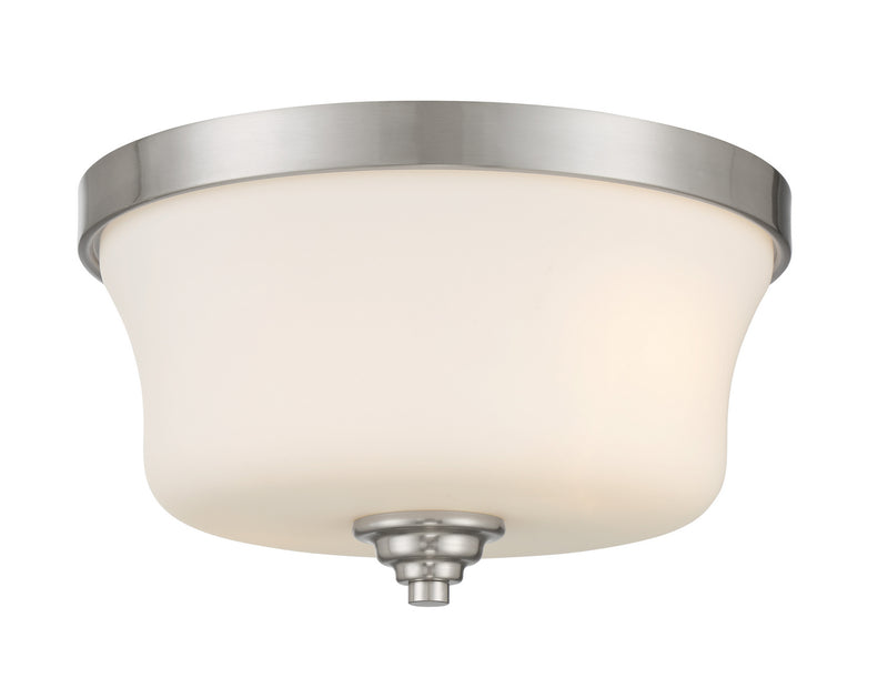 Minka-Lavery 4927-84 Two Light Flush Mount, Brushed Nickel
