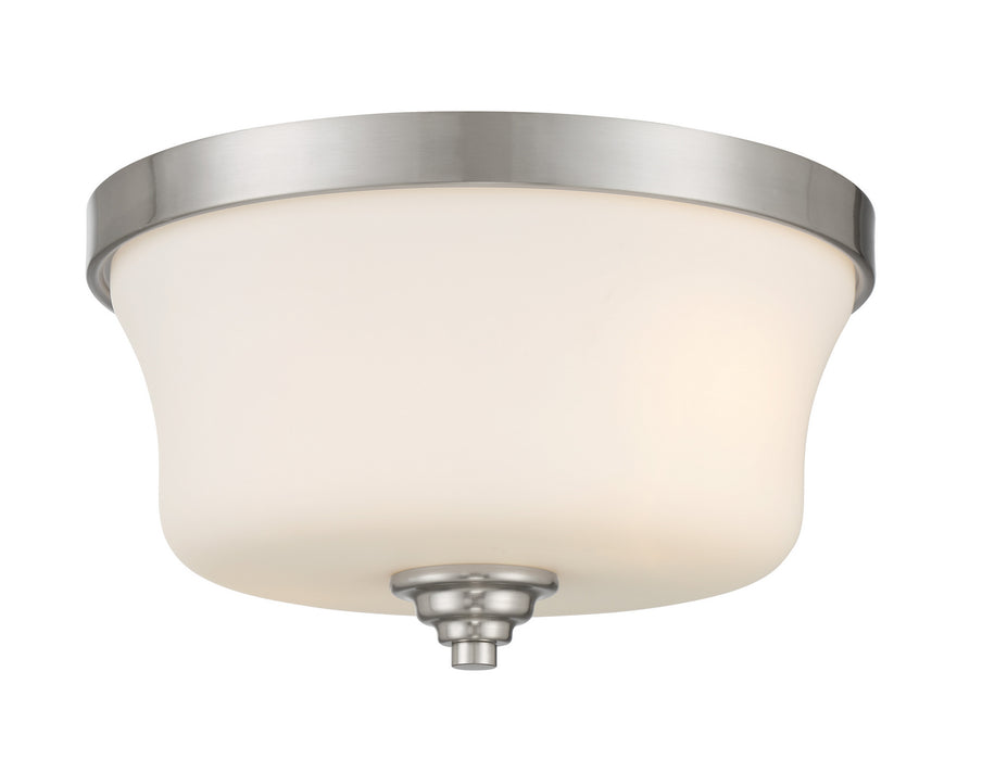 Minka-Lavery 4927-84 Two Light Flush Mount, Brushed Nickel
