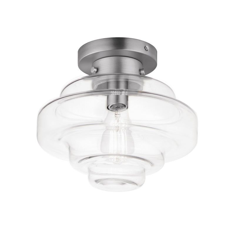 Maxim 11120CLSN One Light Flush Mount, Satin Nickel