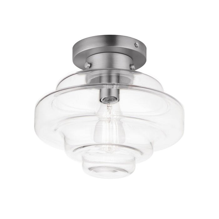 Maxim 11120CLSN One Light Flush Mount, Satin Nickel
