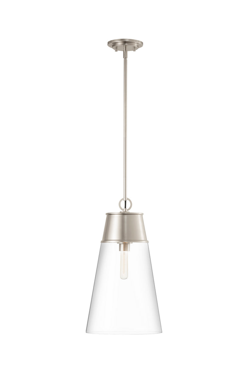 Z-Lite 2300P12-BN One Light Pendant, Brushed Nickel