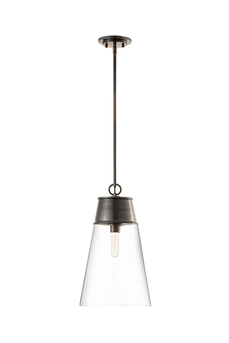 Z-Lite 2300P12-BP One Light Pendant, Plated Bronze