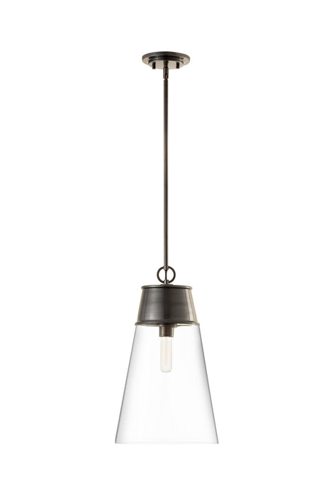 Z-Lite 2300P12-BP One Light Pendant, Plated Bronze