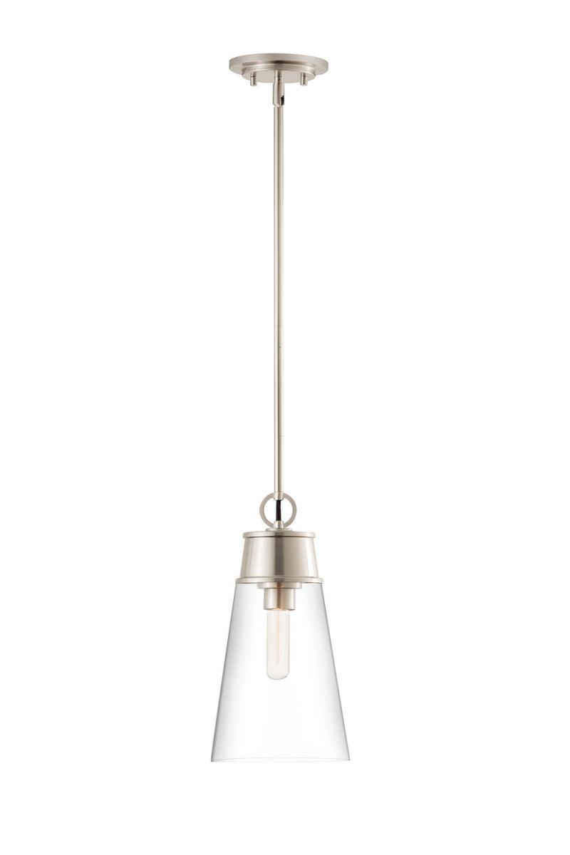 Z-Lite 2300P8-BN One Light Pendant, Brushed Nickel