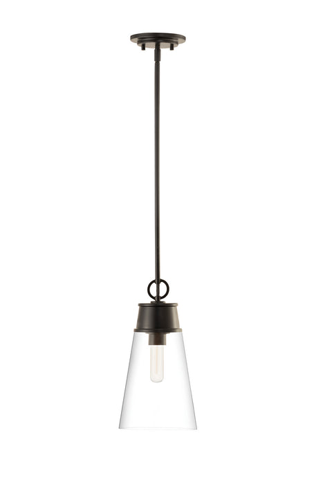 Z-Lite 2300P8-MB One Light Pendant, Matte Black