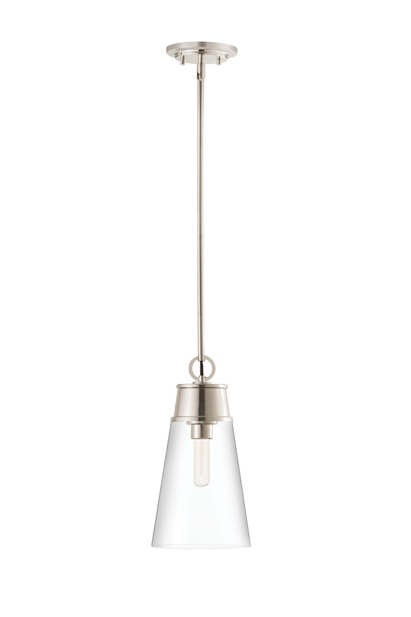 Z-Lite 2300P8-PN One Light Pendant, Polished Nickel