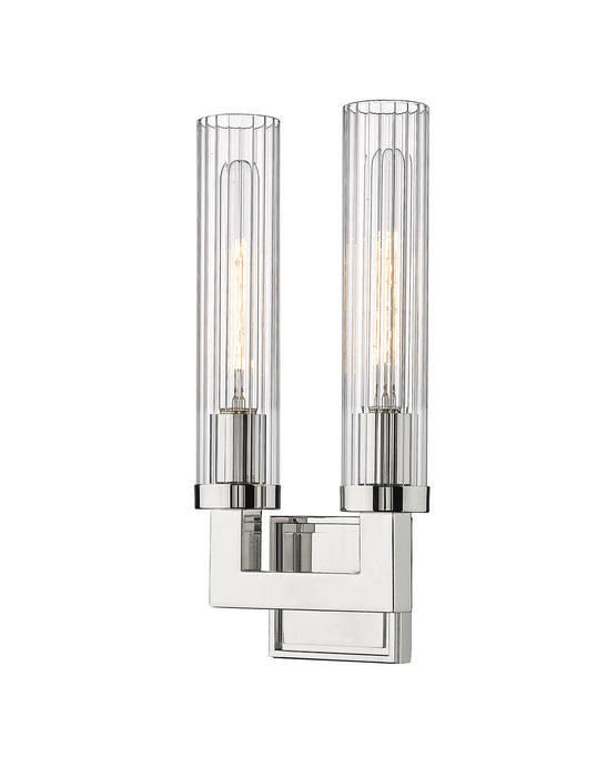 Z-Lite 3031-2S-PN Two Light Wall Sconce, Polished Nickel